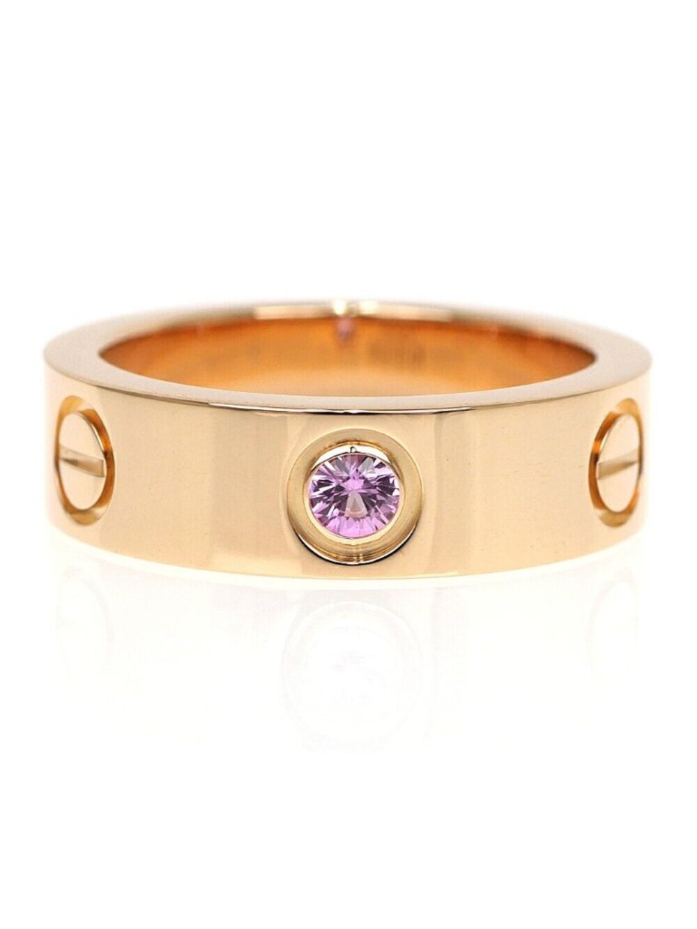 Cartier Ring Love Pink Sapphire Gold